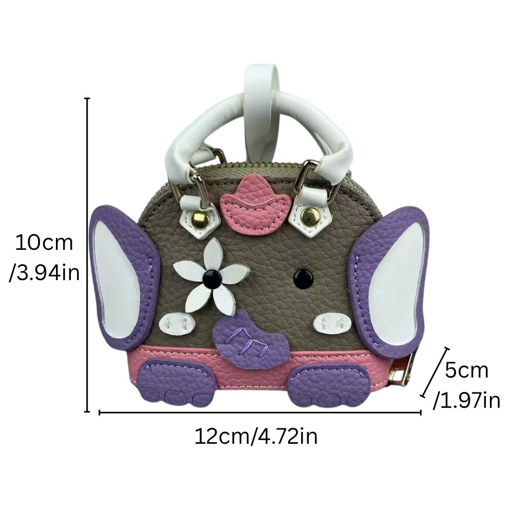 Handcrafted Genuine Lambskin Animal Charm A timeless miniature sculpture for your keys or bag! Meticulously hand-sculpted from buttery-soft lambskin leather, this 3D elephant or whale charm (7×6×2.5cm) combines artistry with everyday elegance. Key Detail
