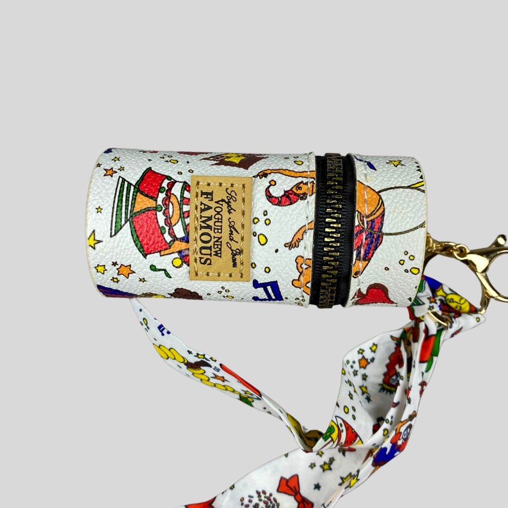 L-V Flower Print Lipstick Bag