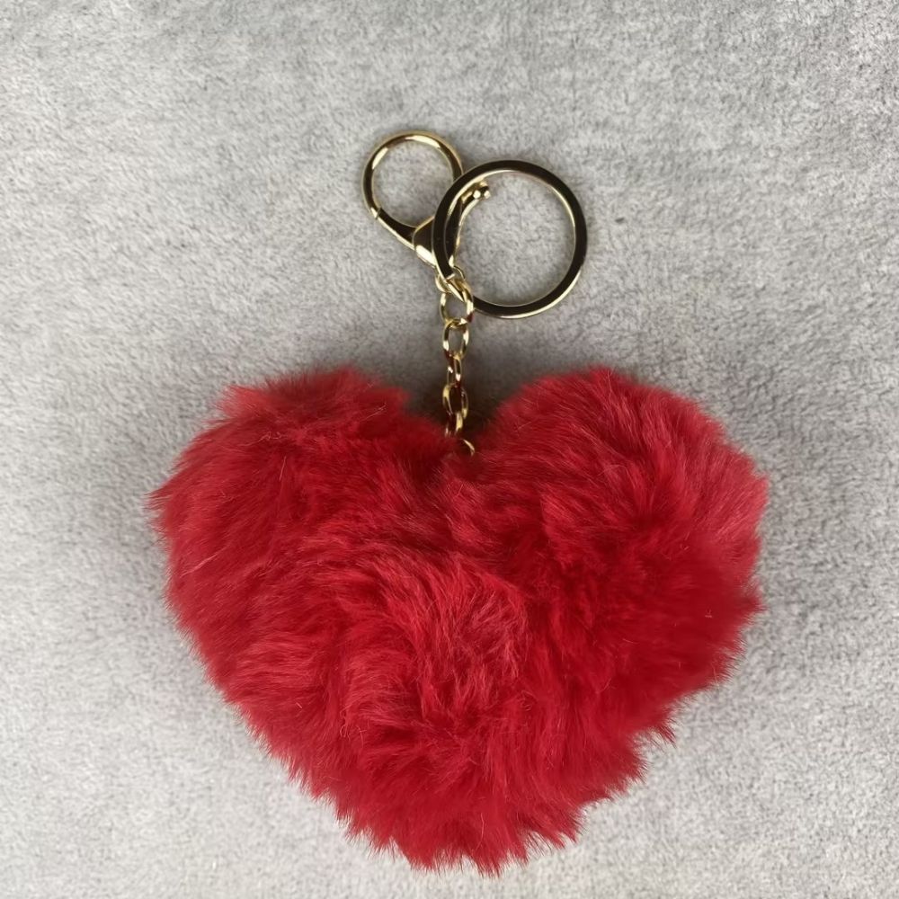 Plush Heart Bag Charm- 10×9×5cm Velvet Hanging Charm for Purses & Bags, Multi-Color Cute Gift Accessory
