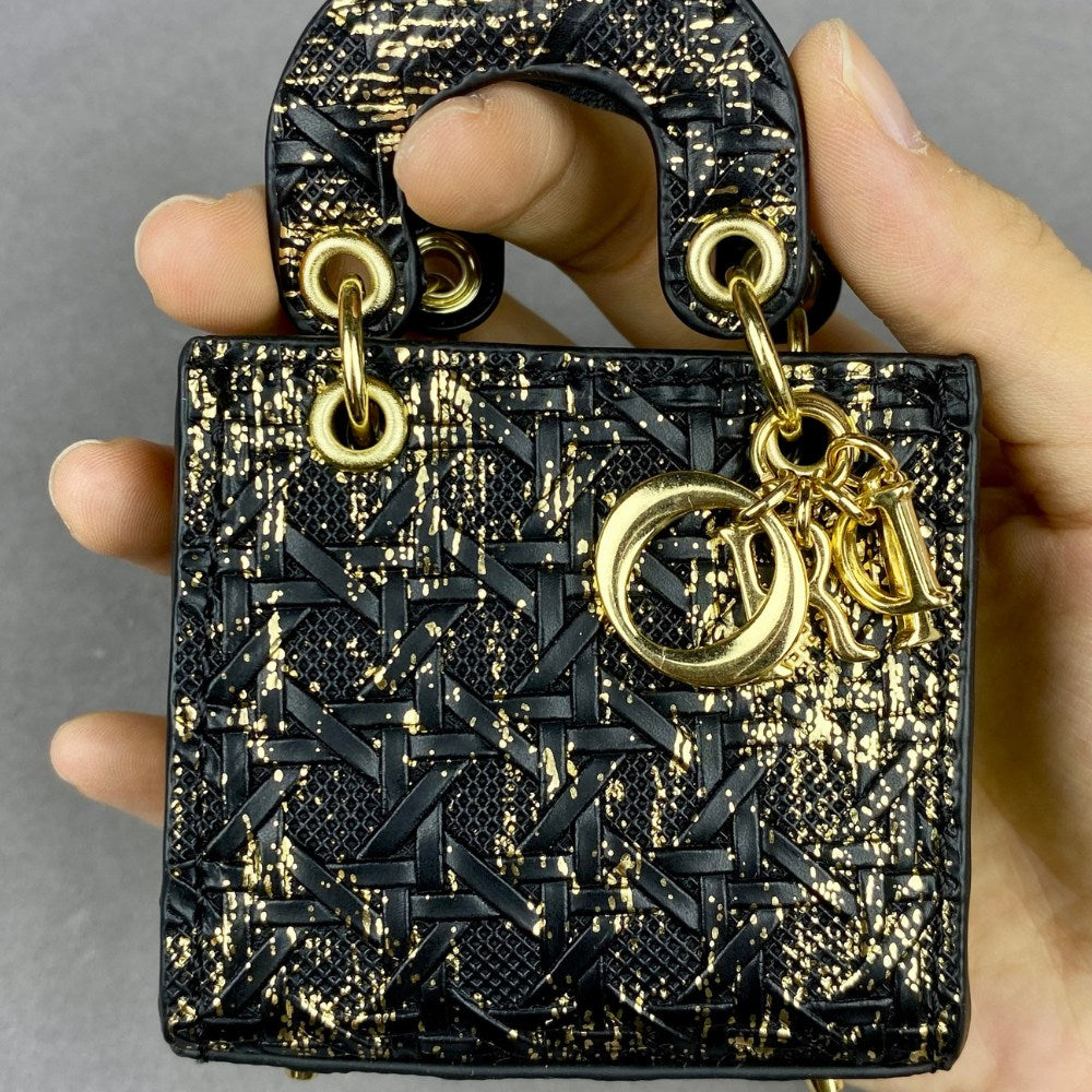 Dio-r Lady D Mini Tote Mini Bag Crocodile Snake Skin Grain
