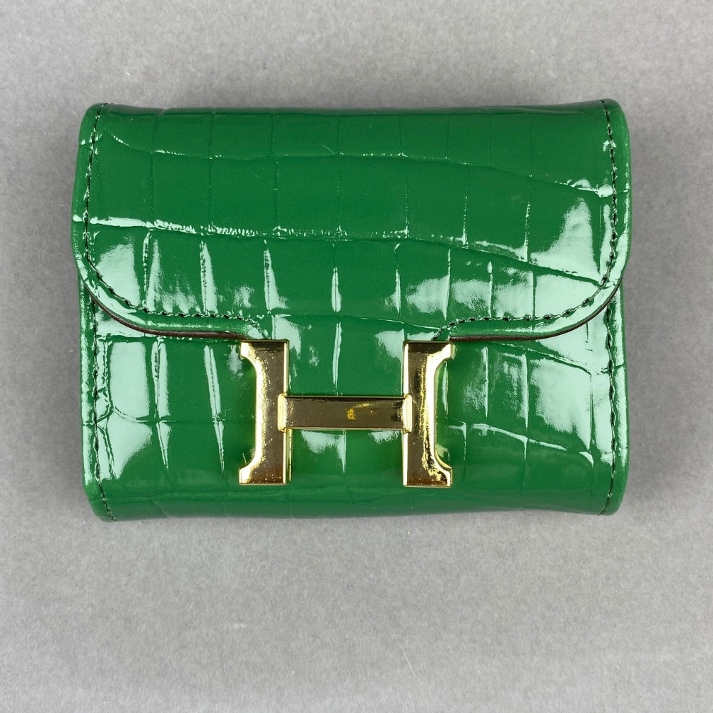 Mini Constance_Crocodile Skin Grain, Cardholders