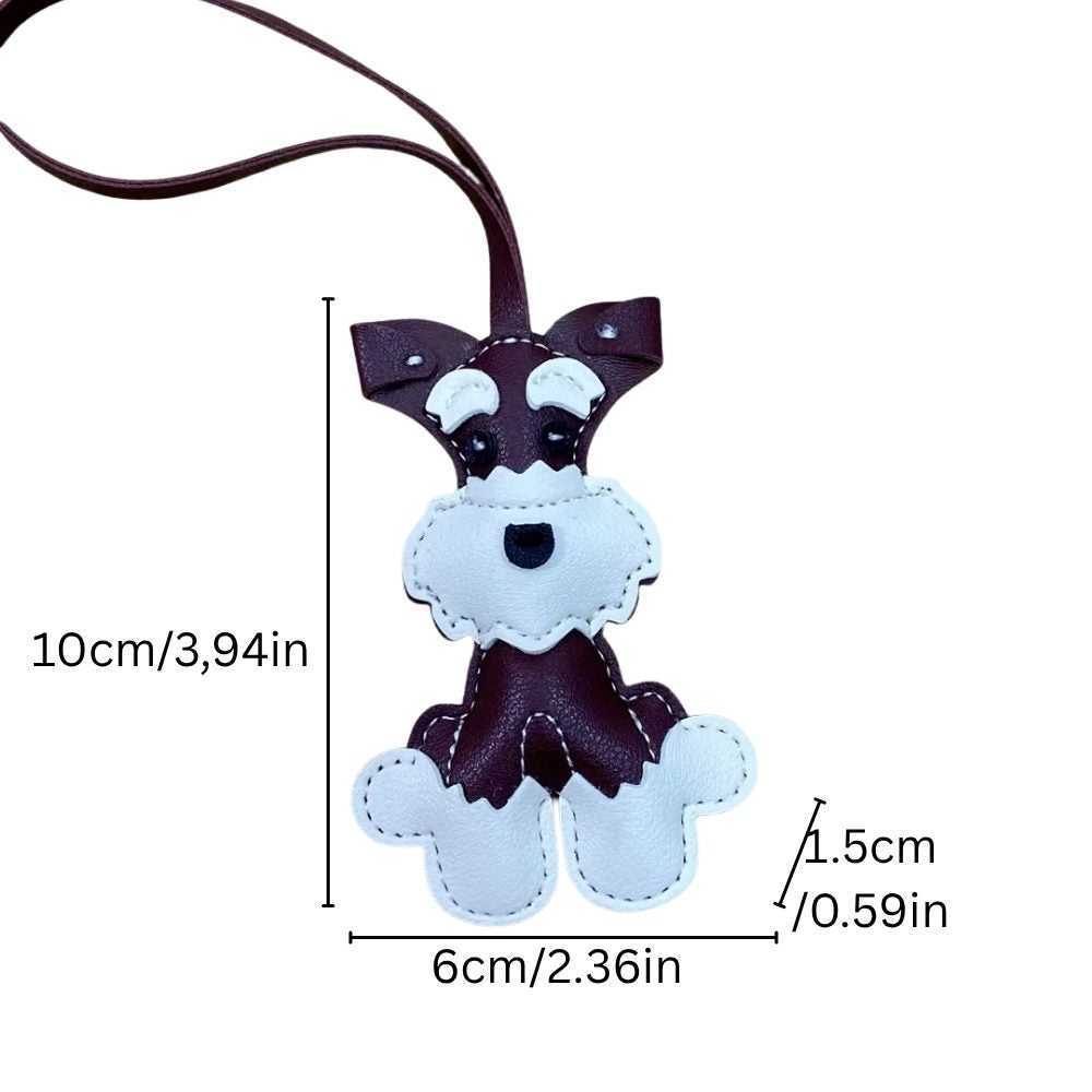 Dachshund Bag Charm with 12cm Strap - Colorful PU Leather Sausage Dog Bag Charm