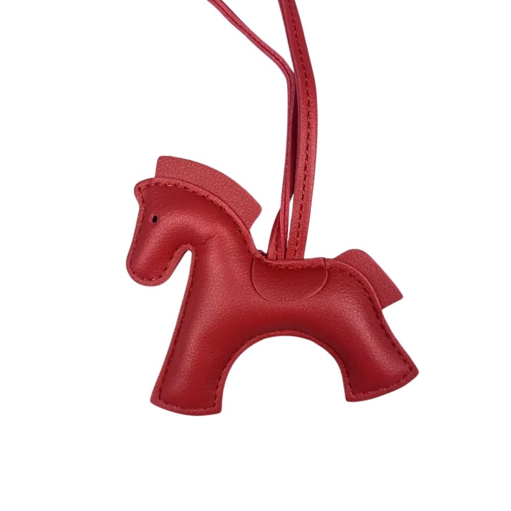 Versatile PU Leather Warhorse Steed Bag Charm - Equestrian Keyring Accessory for All Bags