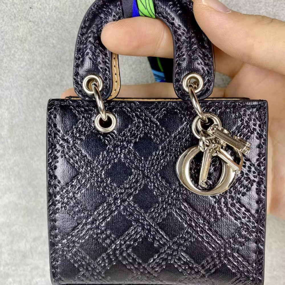 Dio-r Lady D Mini Tote Mini Bag Crocodile Snake Skin Grain