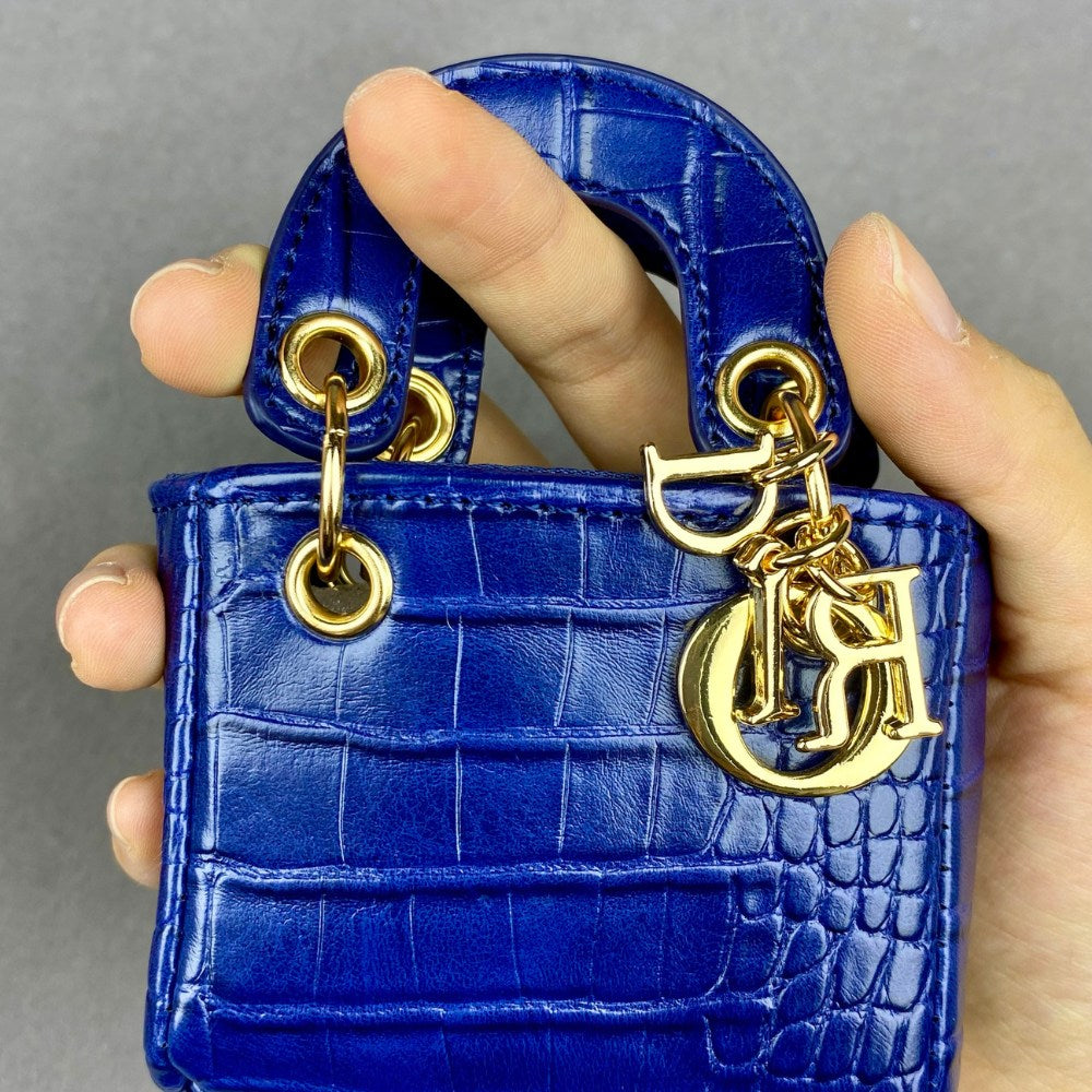 Dio-r Lady D Mini Tote Mini Bag Crocodile Snake Skin Grain