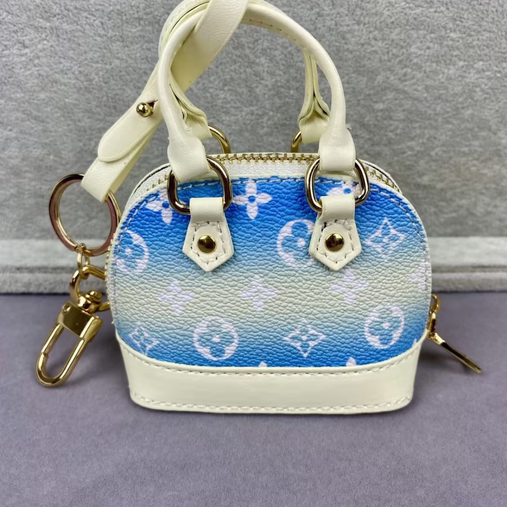 L-V Print Mini Bags Classic Leather & shell bag