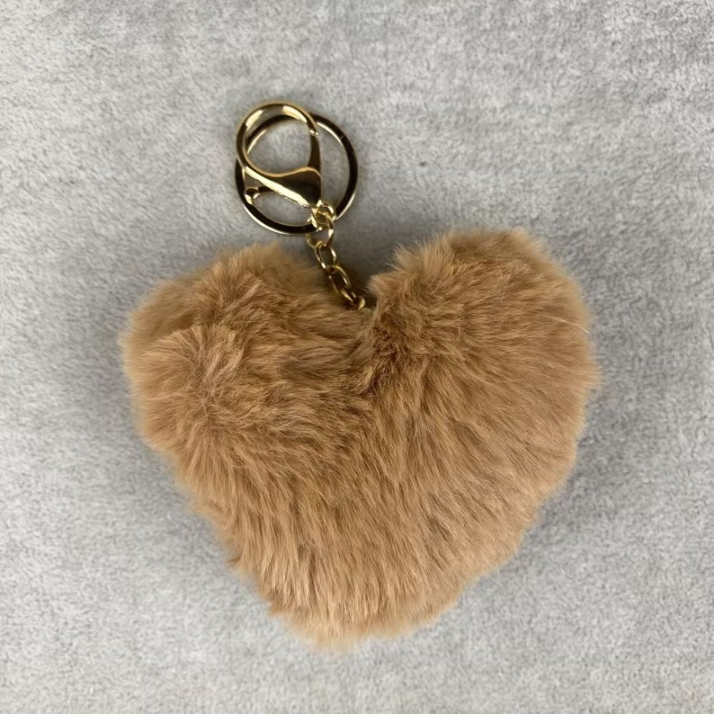 Plush Heart Bag Charm- 10×9×5cm Velvet Hanging Charm for Purses & Bags, Multi-Color Cute Gift Accessory