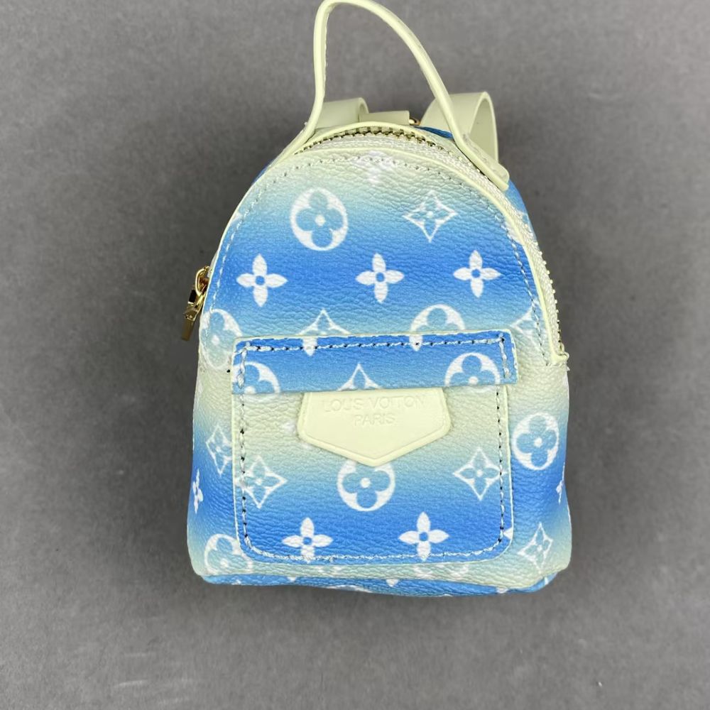 School Mini Backpack_L brand print, Keychain, Mini Bag, Bag Charm