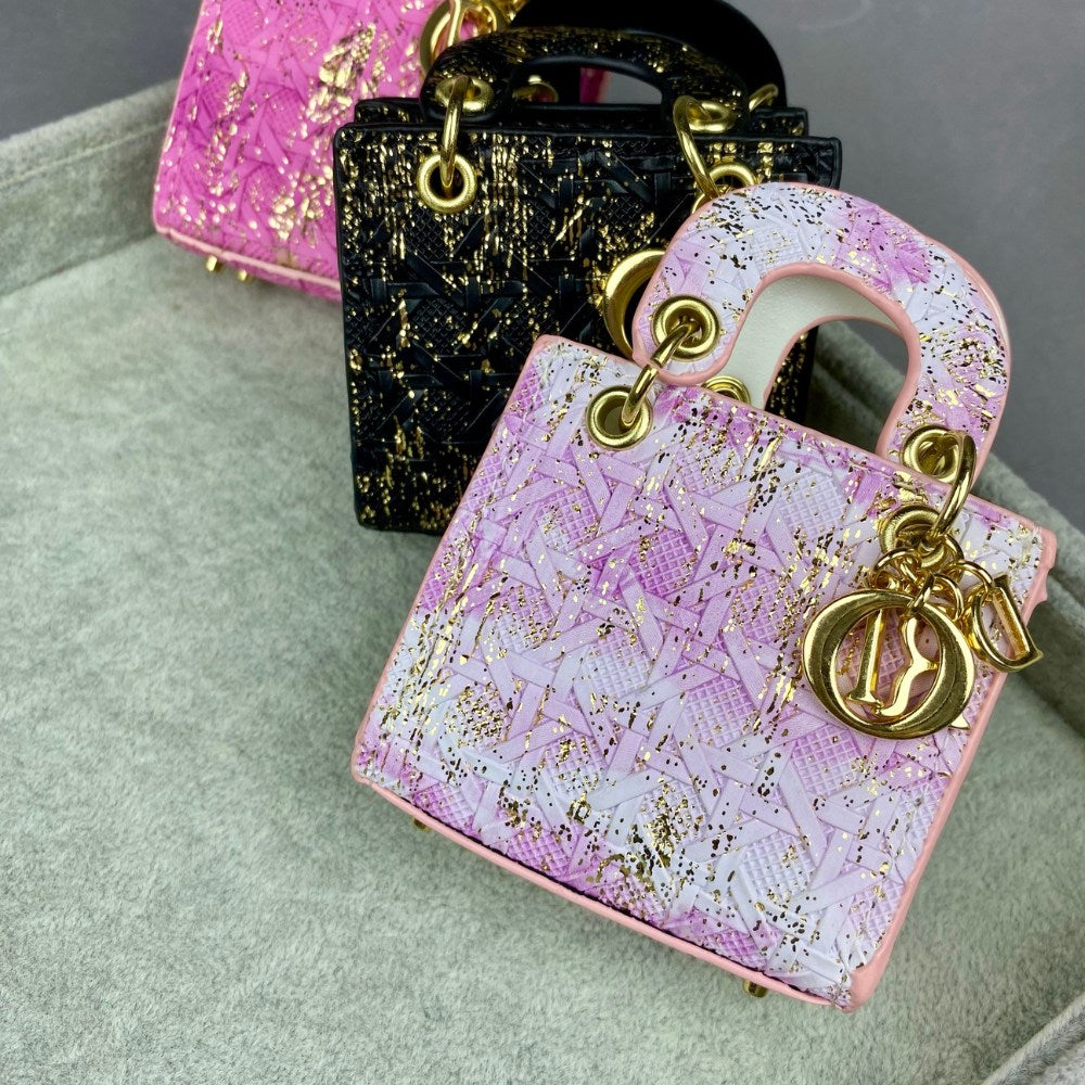 Dio-r Lady D Mini Tote Mini Bag Crocodile Snake Skin Grain