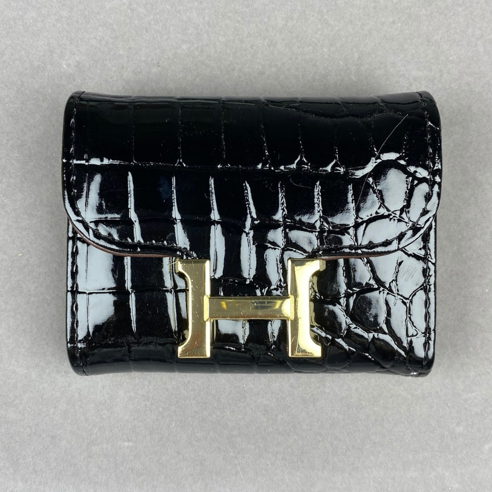 Mini Constance_Crocodile Skin Grain, Cardholders