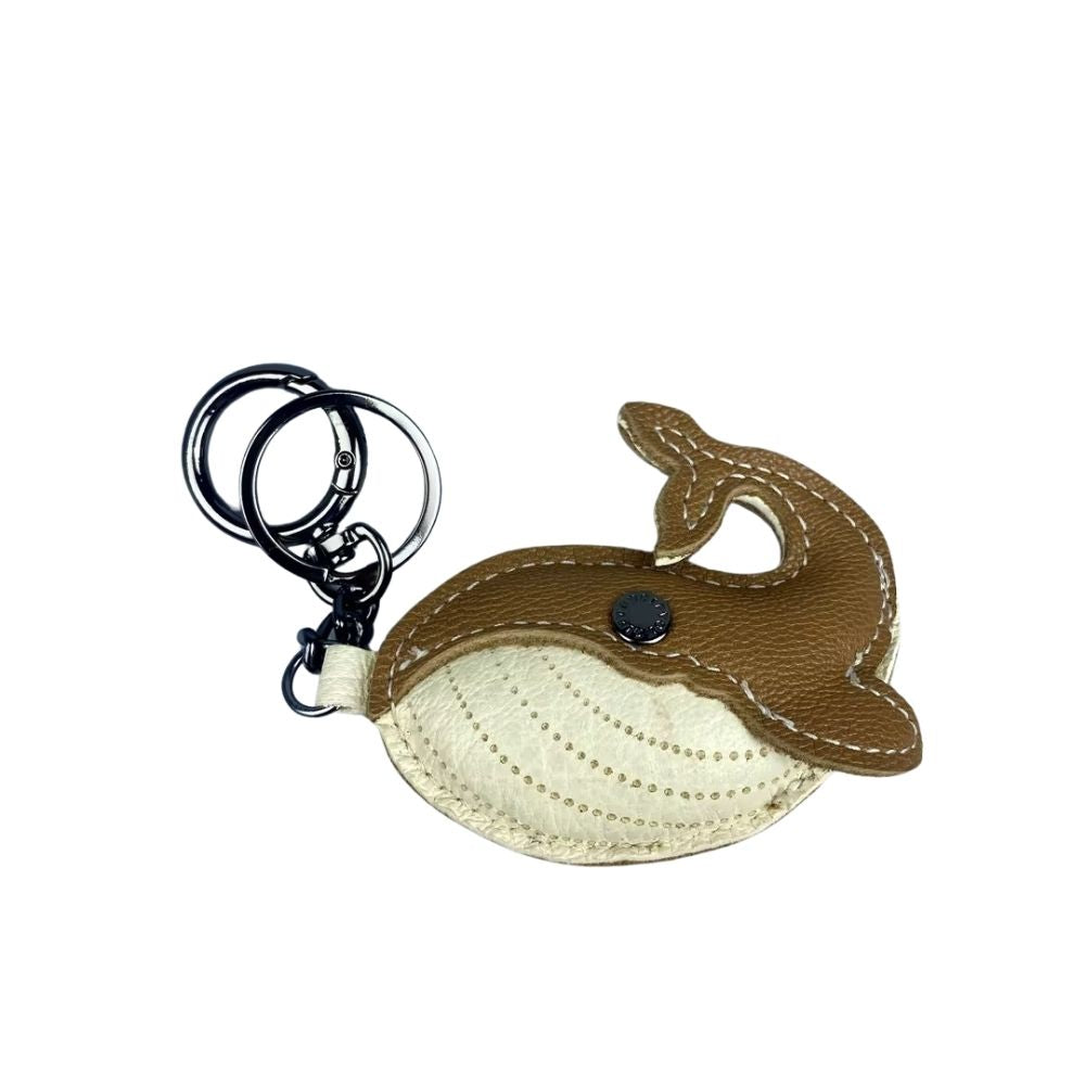 Genuine Lambskin Keychain & Bag Charm - Exquisite 3D Elephant / Whale Double Anima