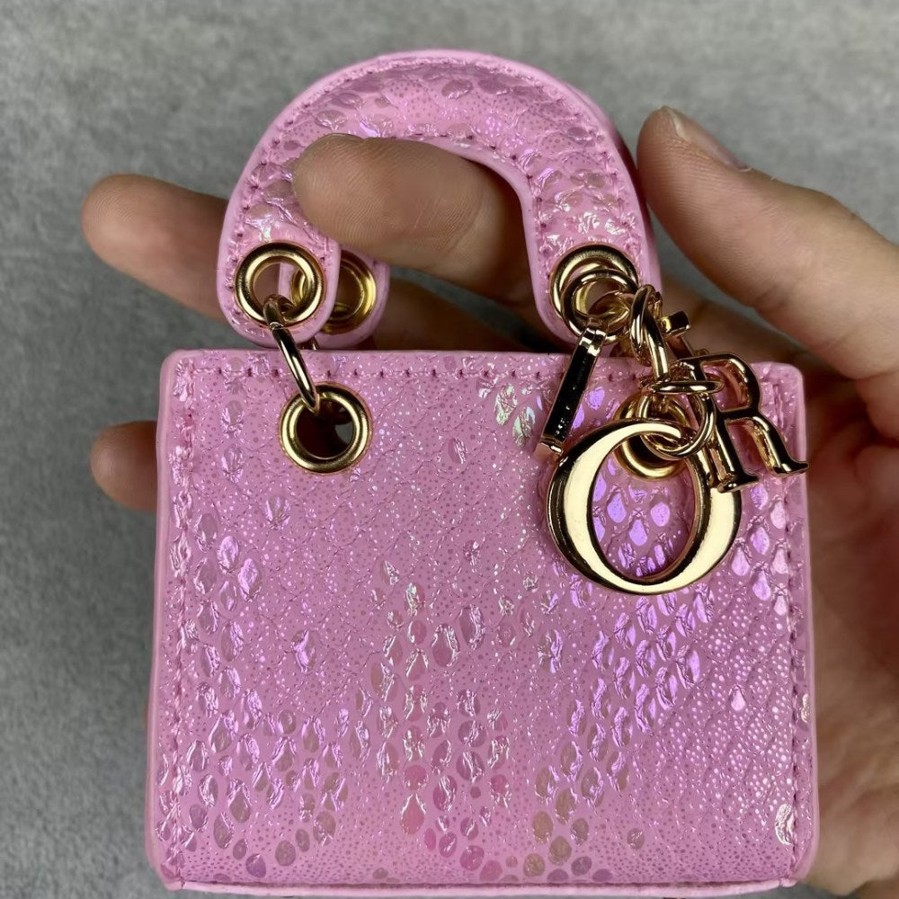 Dio-r Lady D Mini Tote Mini Bag Crocodile Snake Skin Grain
