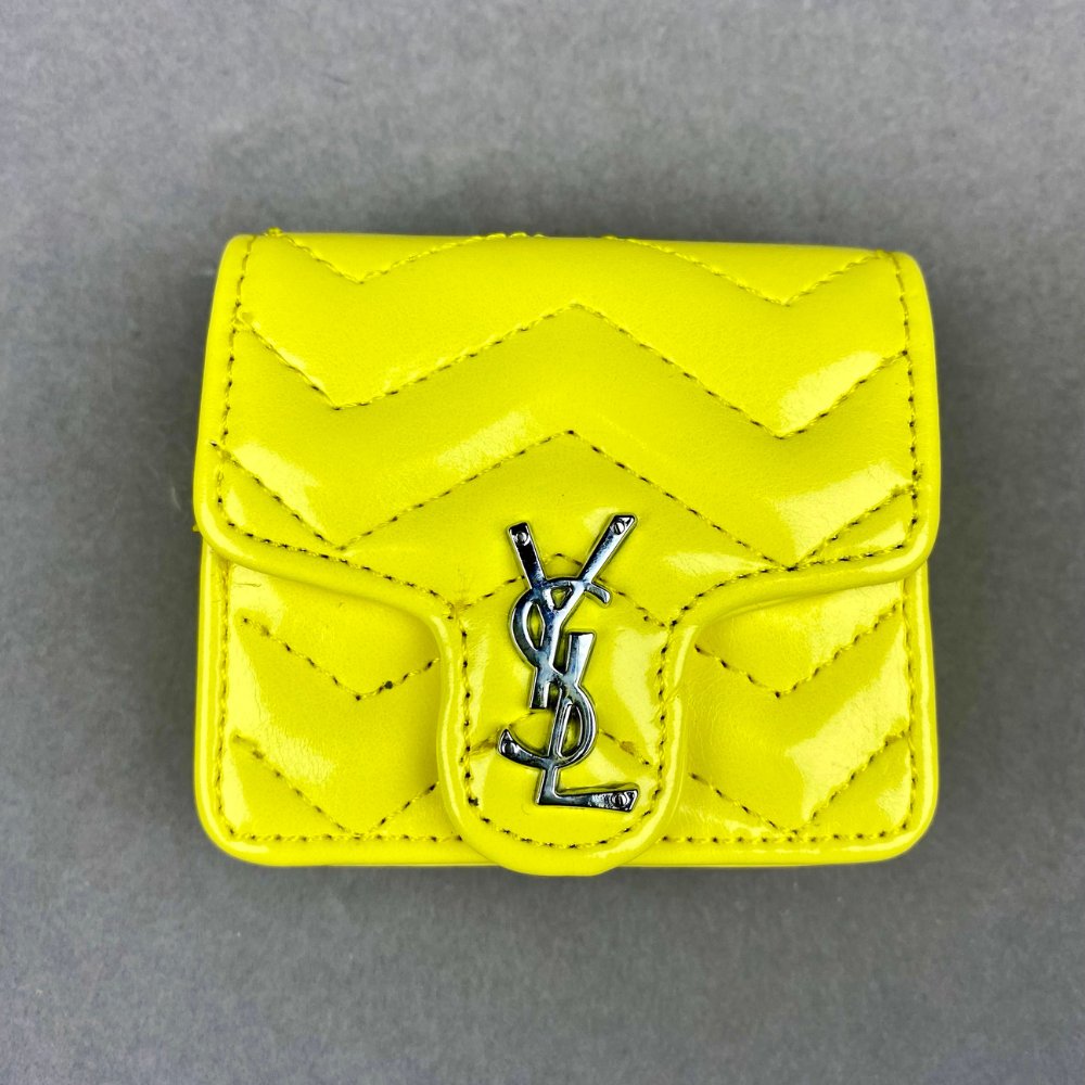 YS-L Mini Bag Airpod Case Bag Meganetic Buckle Long Leather Metal Chain