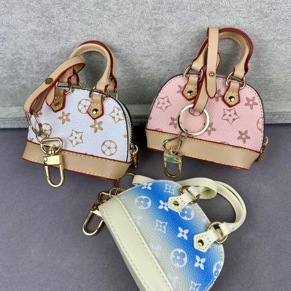 L-V Print Mini Bags Classic Leather & shell bag