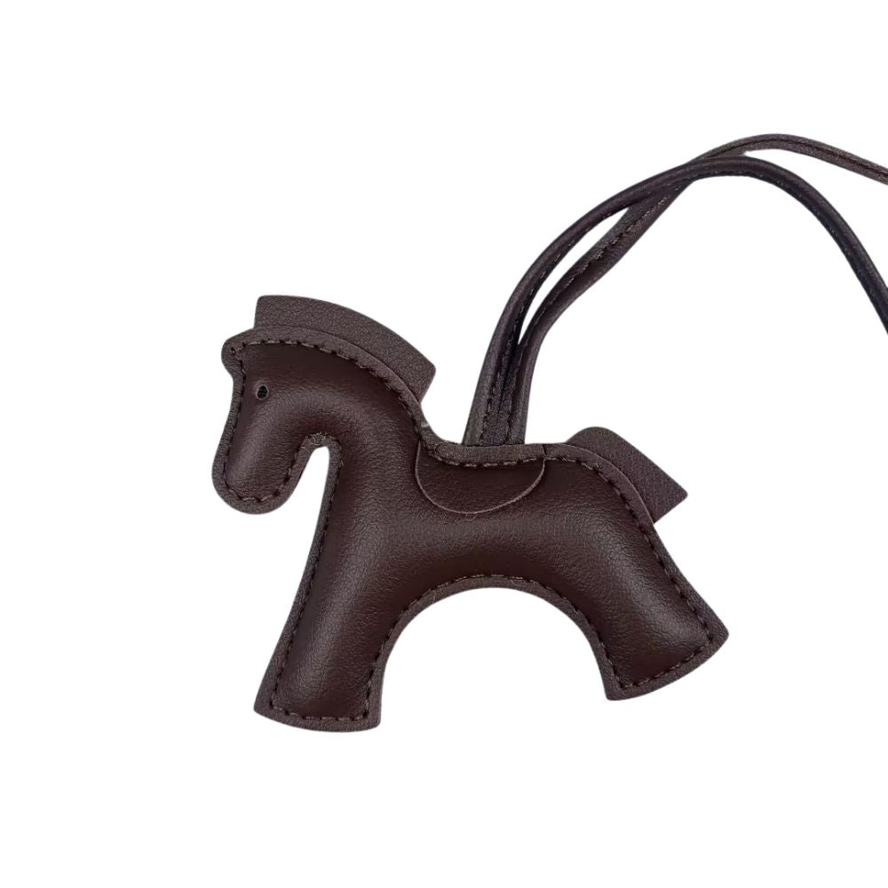 Versatile PU Leather Warhorse Steed Bag Charm - Equestrian Keyring Accessory for All Bags