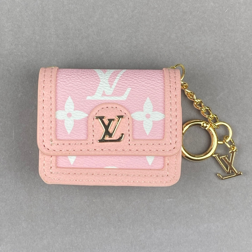 L-V AirPods Case Bag Mini Bag Charm Classic Flower Print