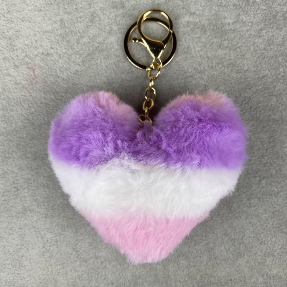 Plush Heart Bag Charm- 10×9×5cm Velvet Hanging Charm for Purses & Bags, Multi-Color Cute Gift Accessory