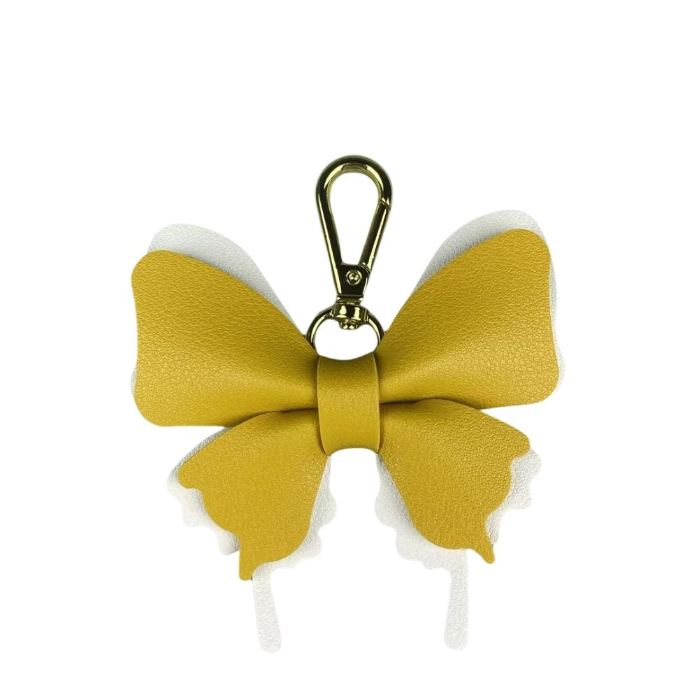 Multicolor PU Leather Butterfly Charm - Creative Detachable Bag & Keyring Accessory