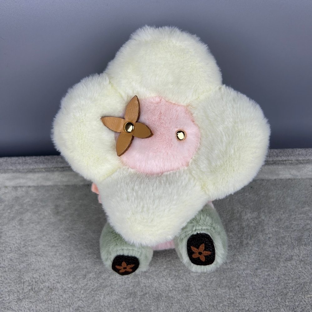 L&V, Vivien-ne, Sunflower Plush Doll Bag Charm - Floral Stuffed Animal Keychain for Purses & Backpacks
