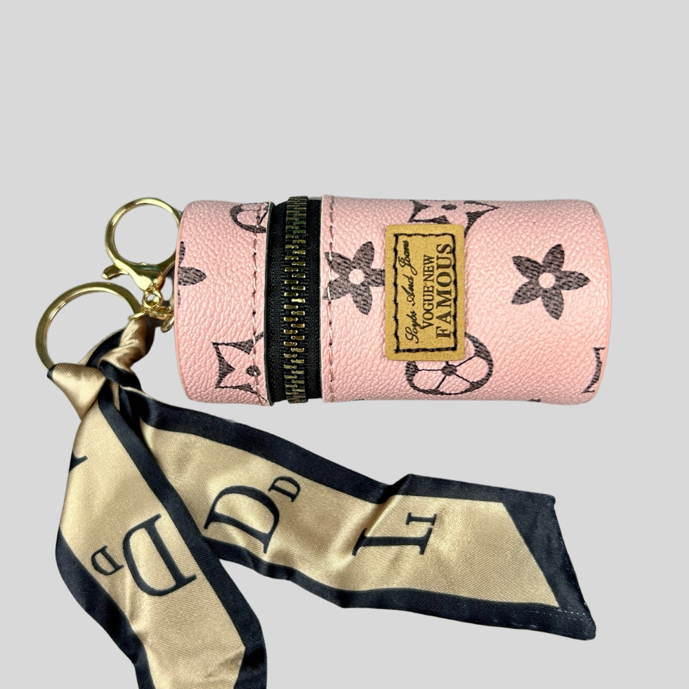 L-V Flower Print Lipstick Bag
