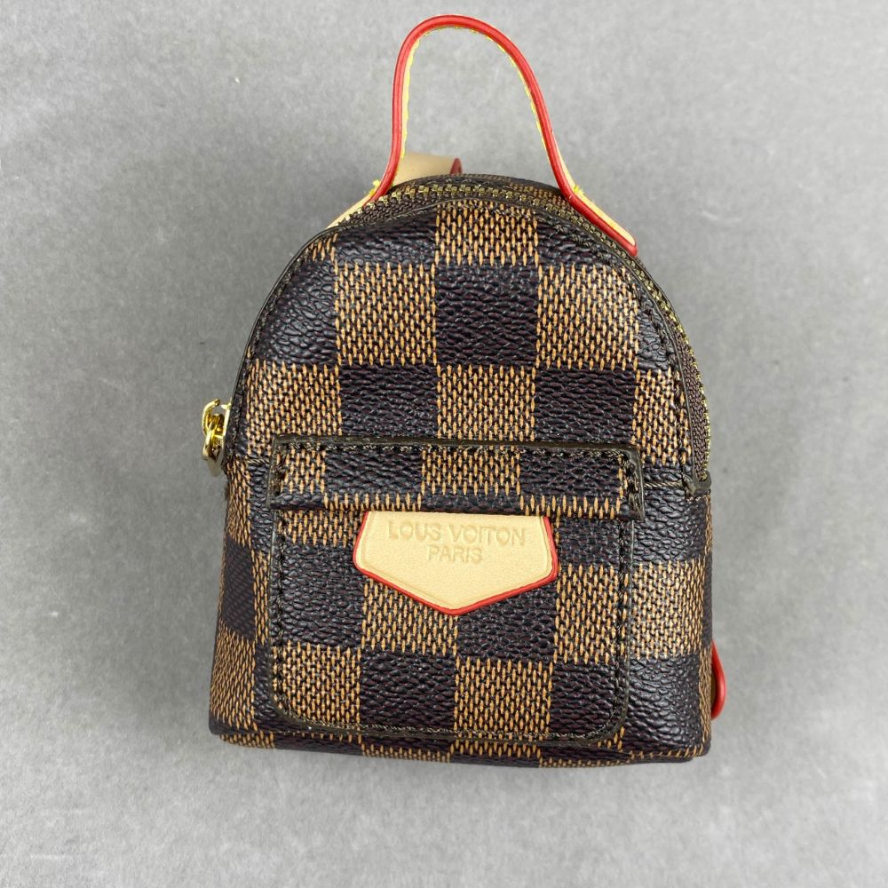 School Mini Backpack_L brand print, Keychain, Mini Bag, Bag Charm