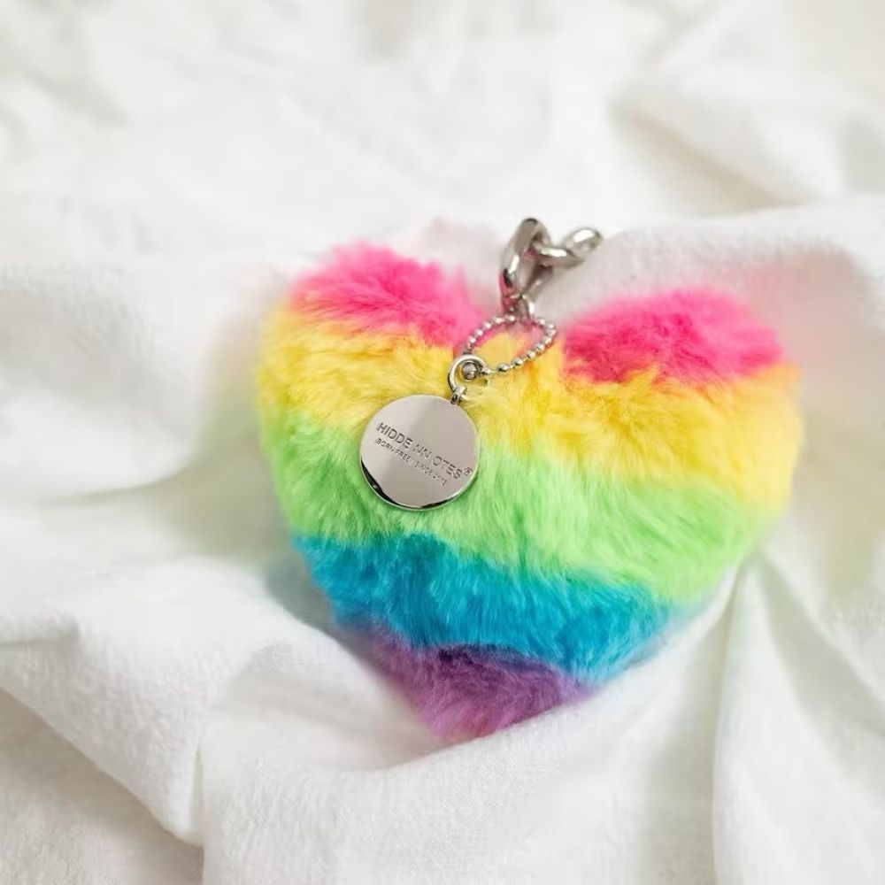 Plush Heart Bag Charm- 10×9×5cm Velvet Hanging Charm for Purses & Bags, Multi-Color Cute Gift Accessory