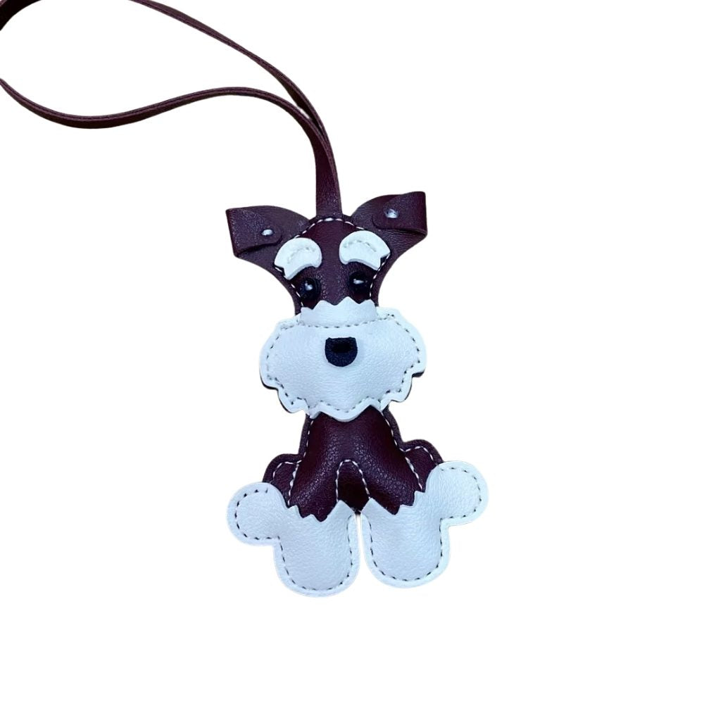 Dachshund Bag Charm with 12cm Strap - Colorful PU Leather Sausage Dog Bag Charm