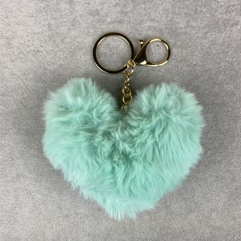 Plush Heart Bag Charm- 10×9×5cm Velvet Hanging Charm for Purses & Bags, Multi-Color Cute Gift Accessory
