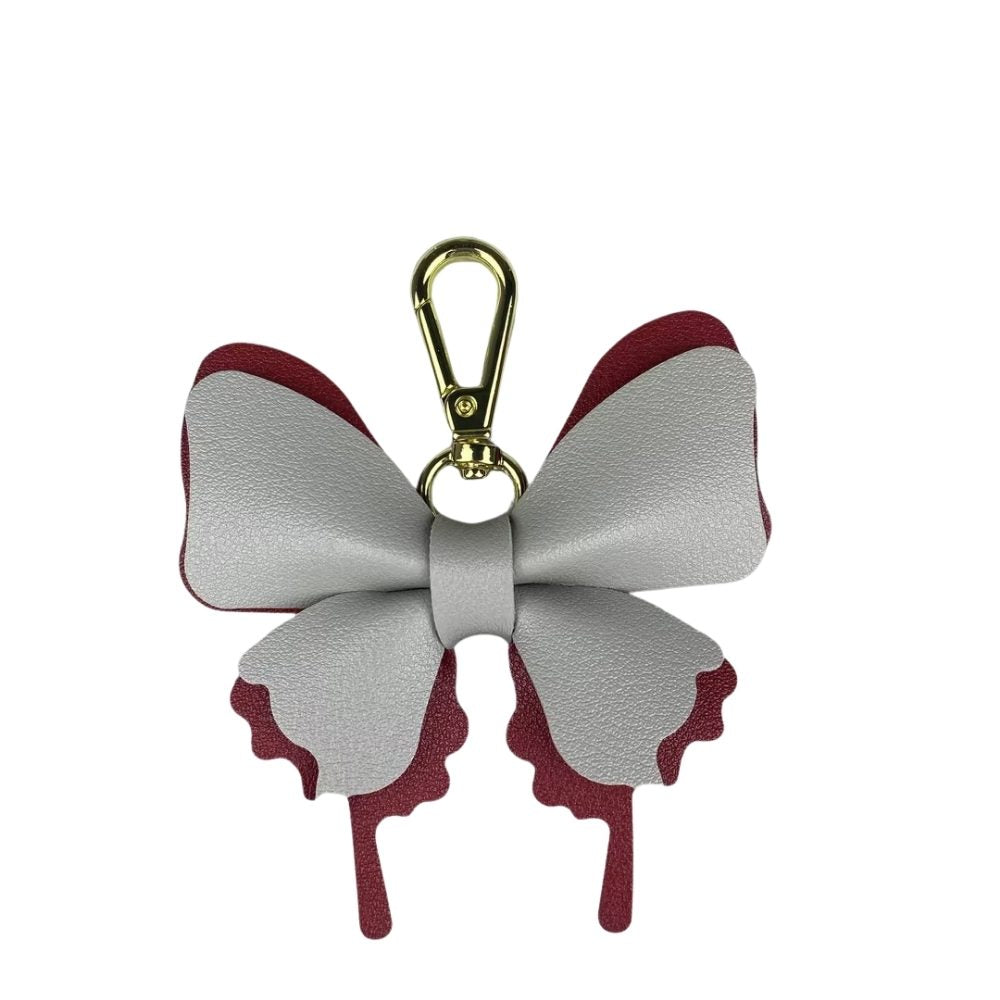 Multicolor PU Leather Butterfly Charm - Creative Detachable Bag & Keyring Accessory