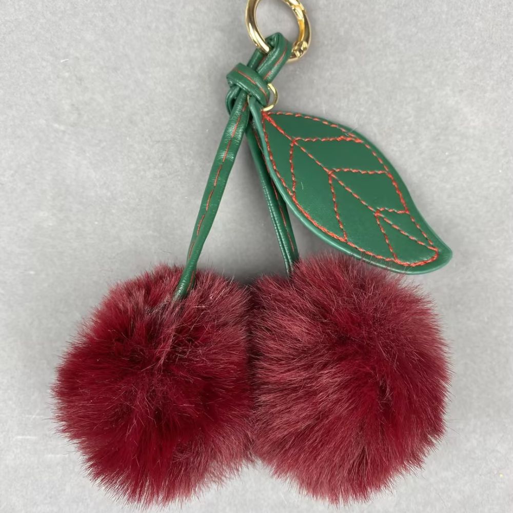 Cherry plush Pendant keychain