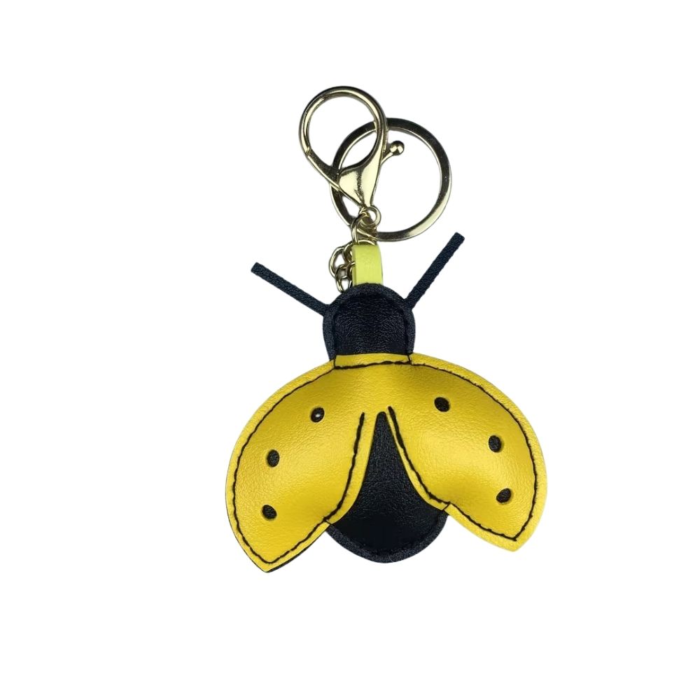 Adorable ladybug PU Leather Bag Charms - 3D Spot Design & Metal Clasps, Cute & Stylish Accessories for Bags & Keys