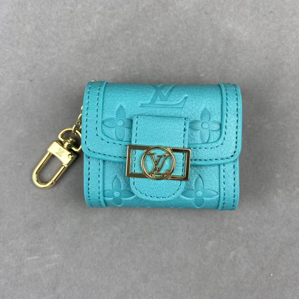 L-V AirPods Case Bag Mini Bag Charm Classic Flower Print