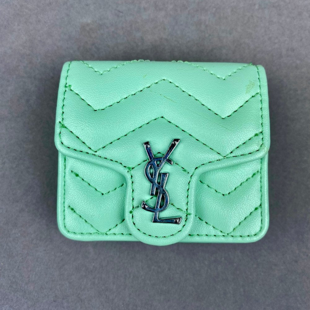 YS-L Mini Bag Airpod Case Bag Meganetic Buckle Long Leather Metal Chain