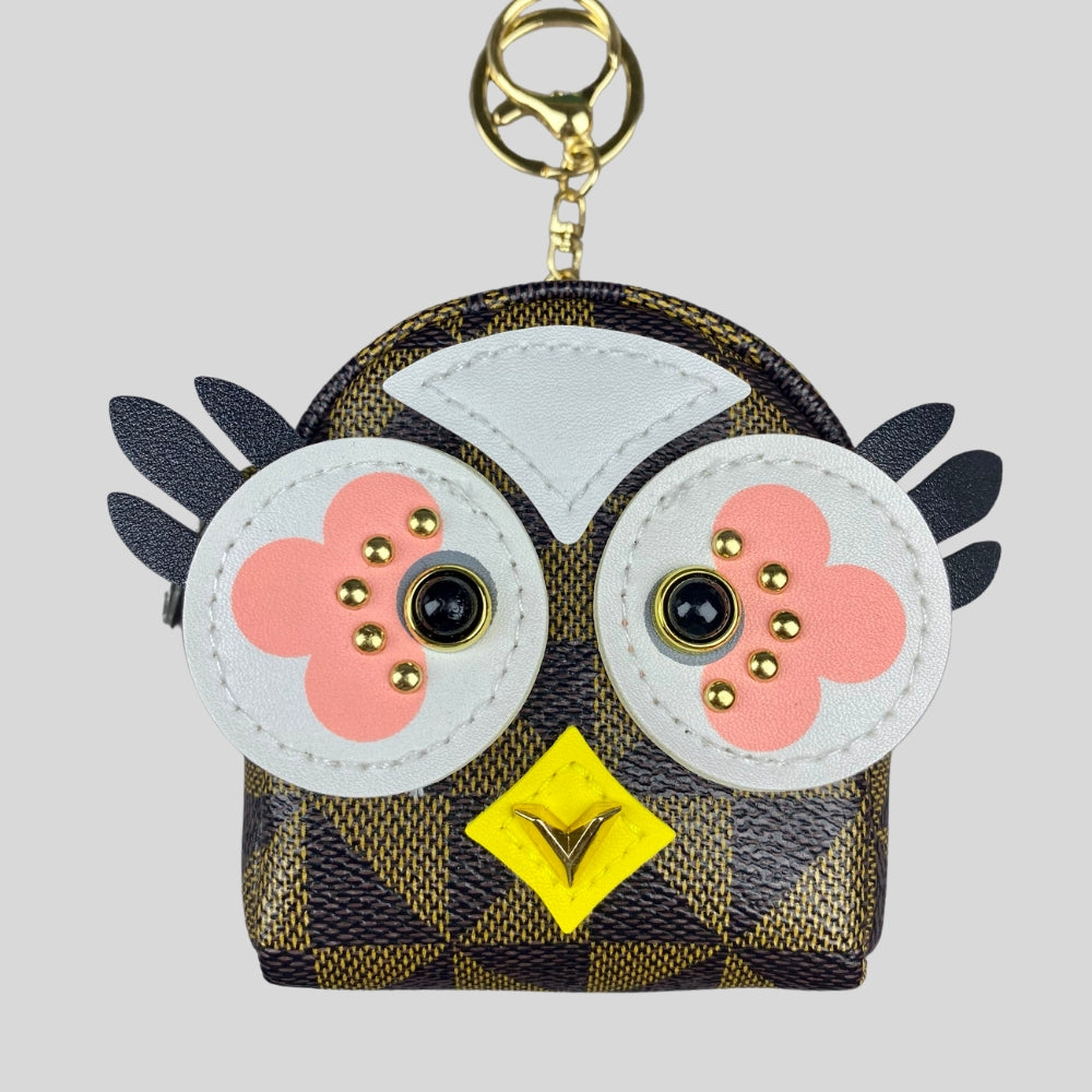 Owl Face Mini Backpack_L brand print, Mini Bagpack, Keychain, Mini Bag, Bag Charm