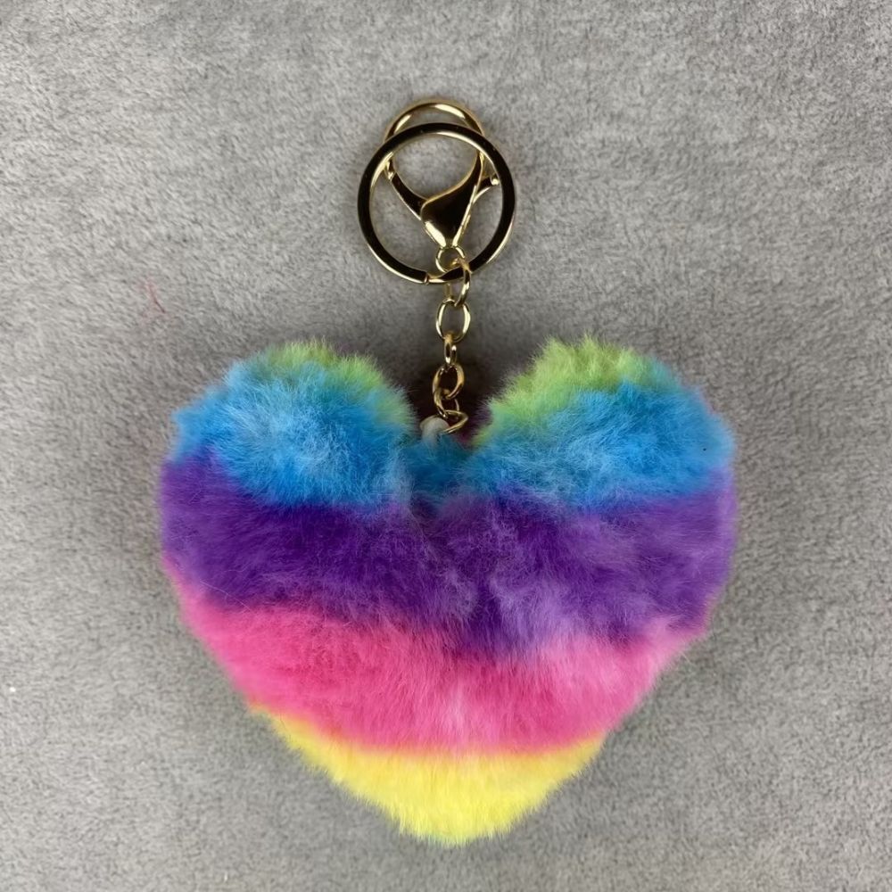 Plush Heart Bag Charm- 10×9×5cm Velvet Hanging Charm for Purses & Bags, Multi-Color Cute Gift Accessory