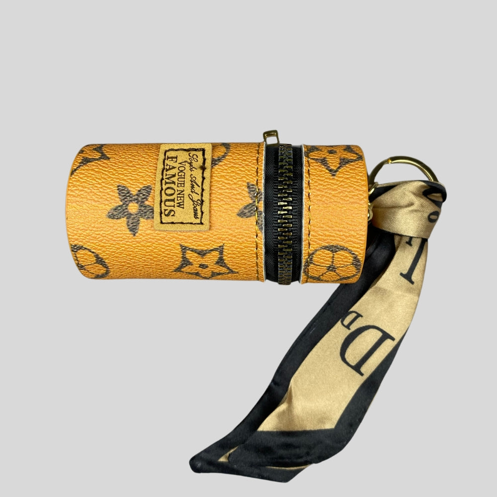 L-V Flower Print Lipstick Bag