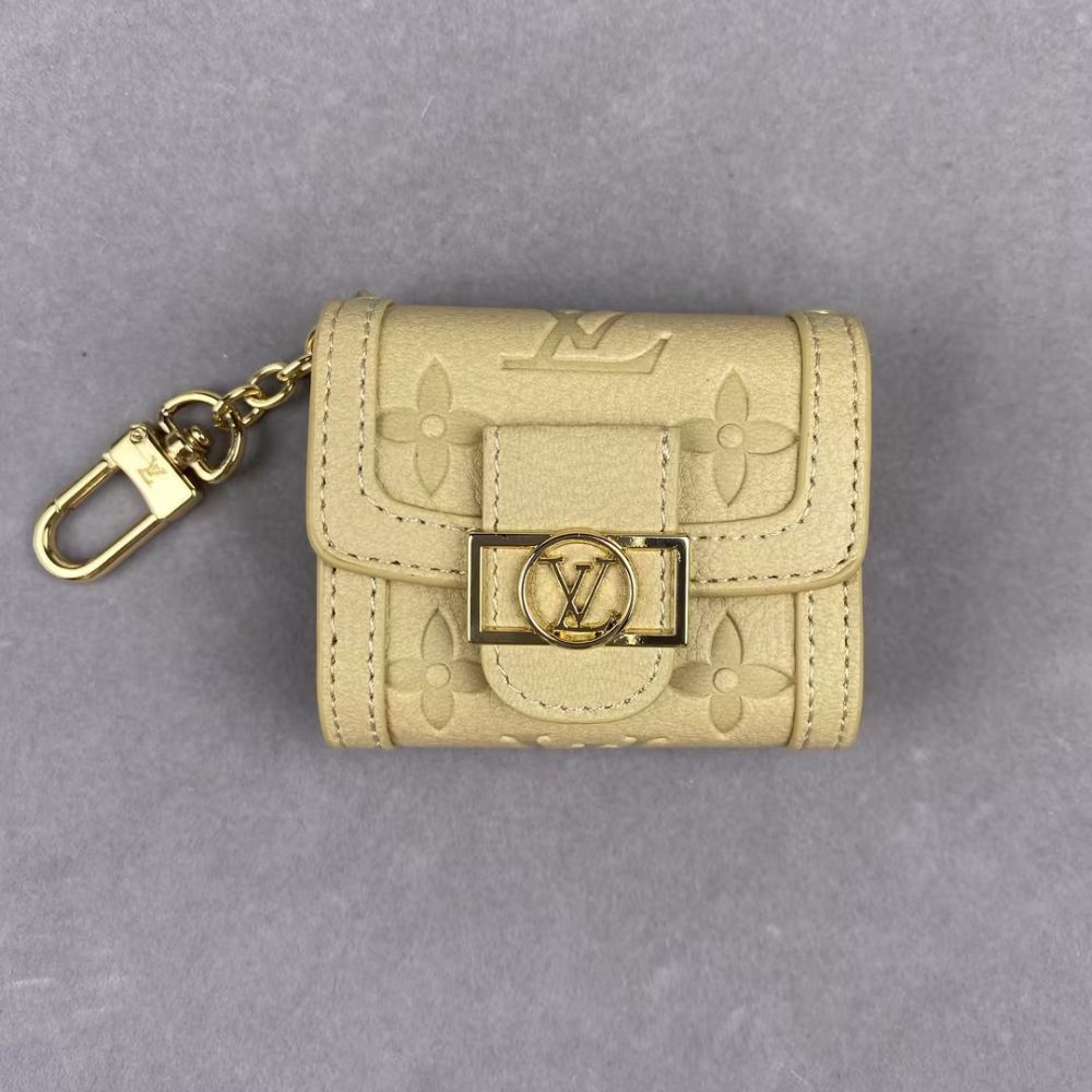 L-V AirPods Case Bag Mini Bag Charm Classic Flower Print