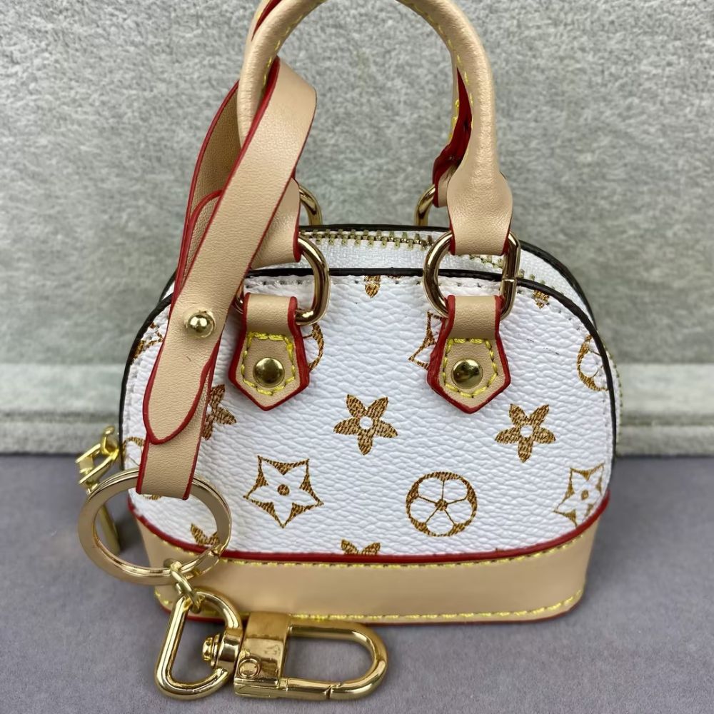 L-V Print Mini Bags Classic Leather & shell bag