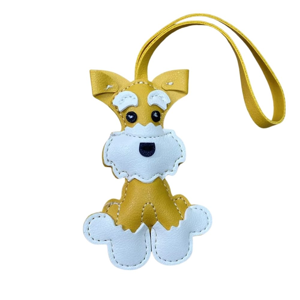 Dachshund Bag Charm with 12cm Strap - Colorful PU Leather Sausage Dog Bag Charm