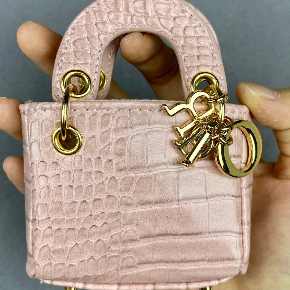 Dio-r Lady D Mini Tote Mini Bag Crocodile Snake Skin Grain