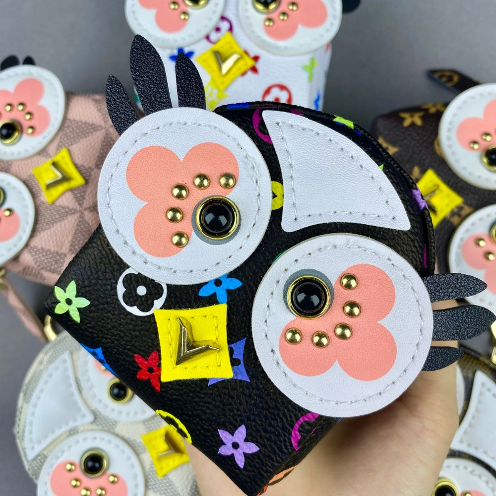 Owl Face Mini Backpack_L brand print, Mini Bagpack, Keychain, Mini Bag, Bag Charm