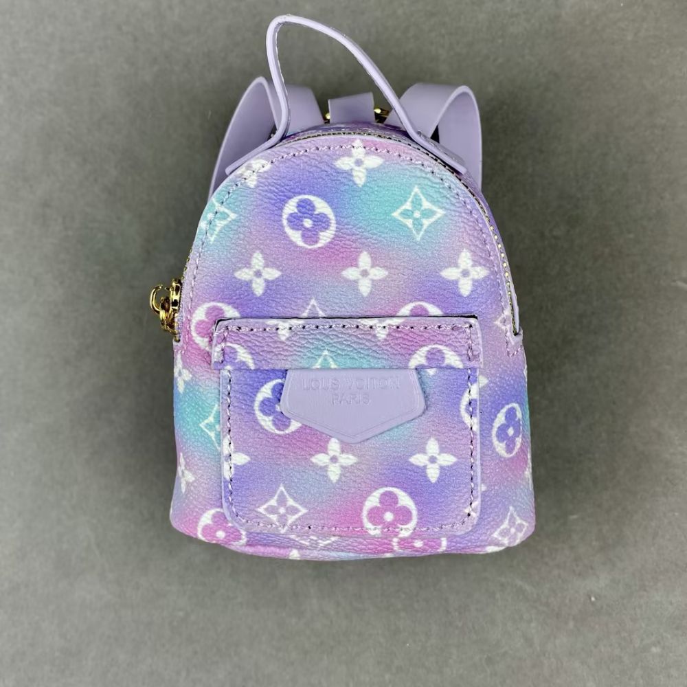 School Mini Backpack_L brand print, Keychain, Mini Bag, Bag Charm