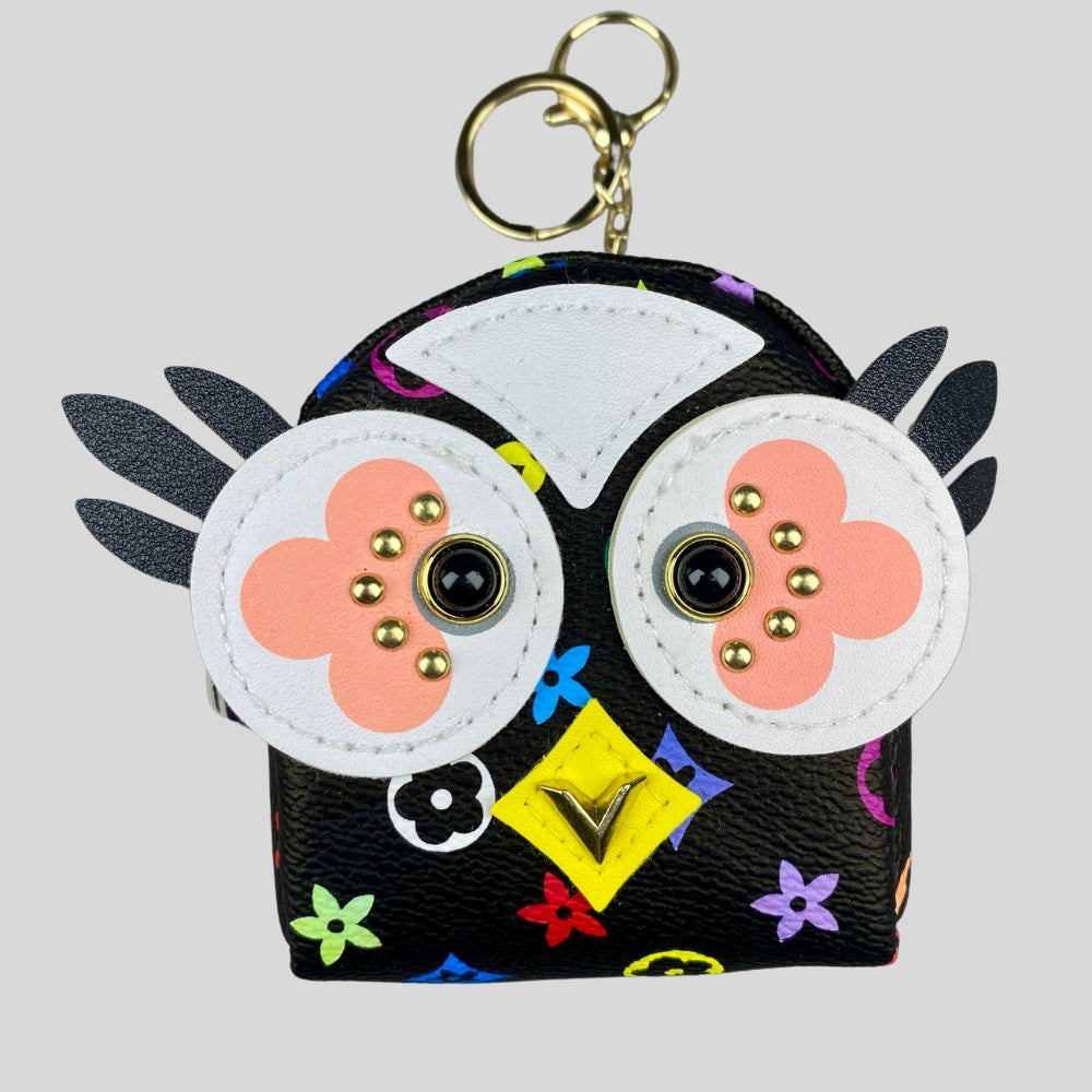 Owl Face Mini Backpack_L brand print, Mini Bagpack, Keychain, Mini Bag, Bag Charm