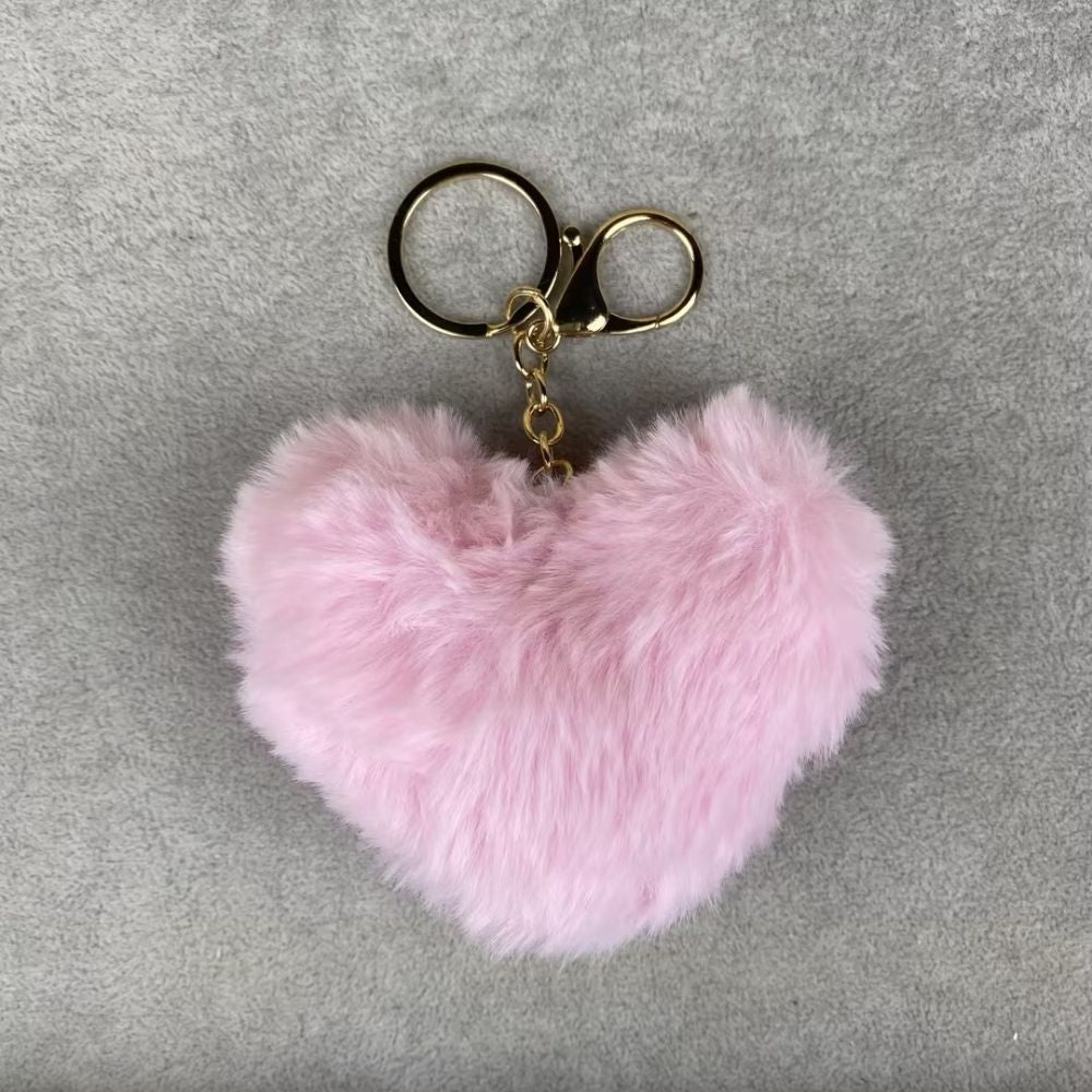 Plush Heart Bag Charm- 10×9×5cm Velvet Hanging Charm for Purses & Bags, Multi-Color Cute Gift Accessory