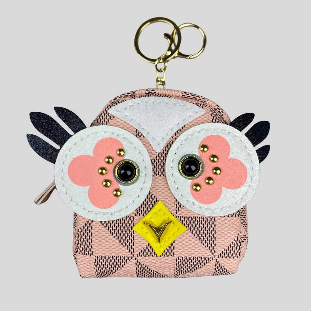 Owl Face Mini Backpack_L brand print, Mini Bagpack, Keychain, Mini Bag, Bag Charm
