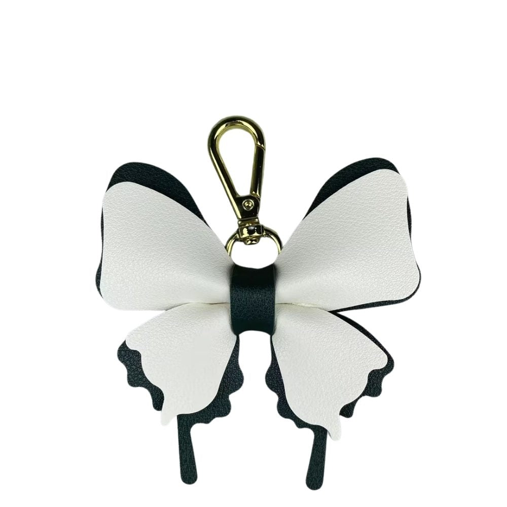 Multicolor PU Leather Butterfly Charm - Creative Detachable Bag & Keyring Accessory