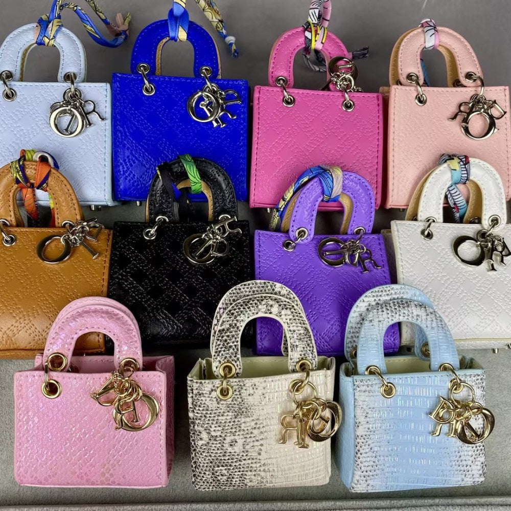 Dio-r Lady D Mini Tote Mini Bag Crocodile Snake Skin Grain