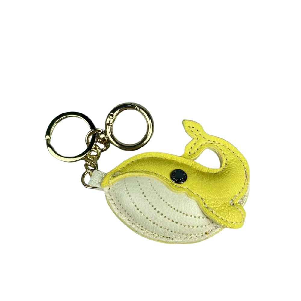 Genuine Lambskin Keychain & Bag Charm - Exquisite 3D Elephant / Whale Double Anima