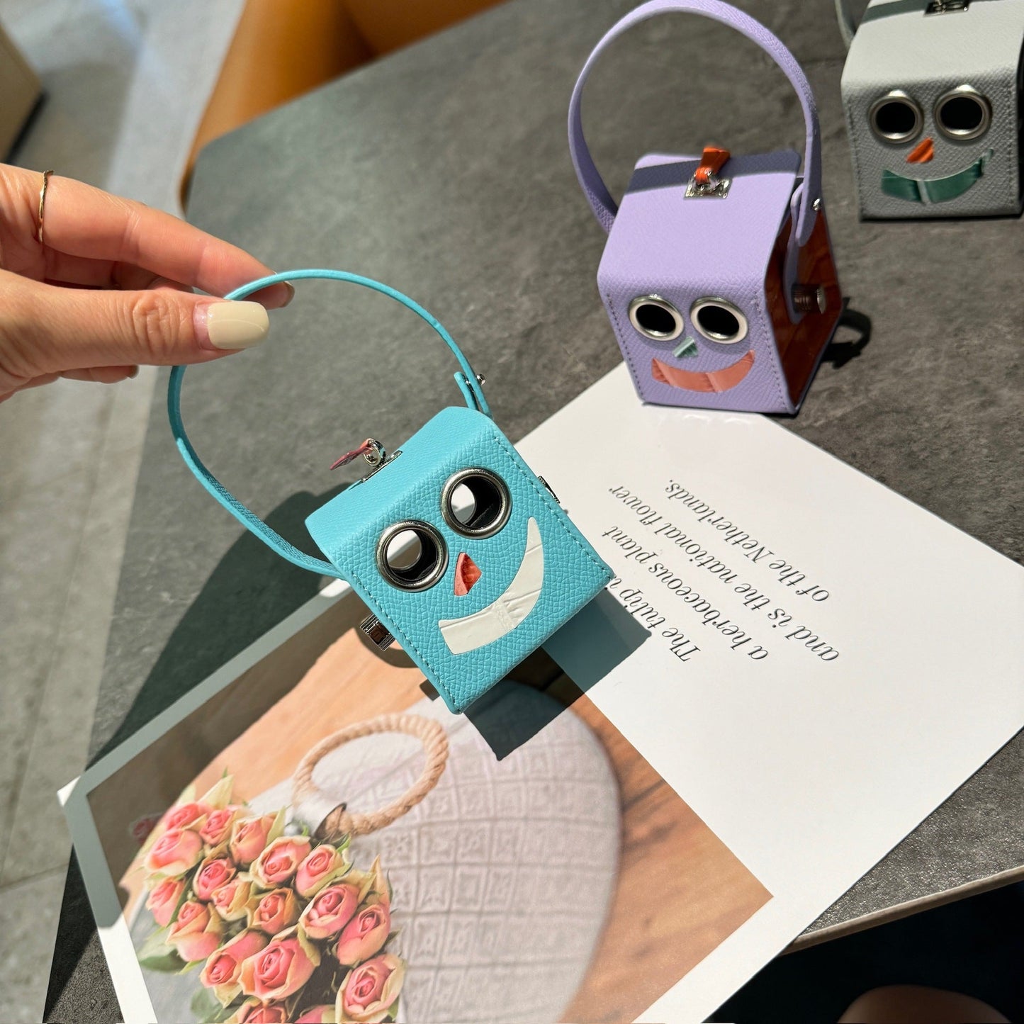 Petit H Robot ミニバッグ_Petit H、クロコダイルスキンとクラシックスキングレイン