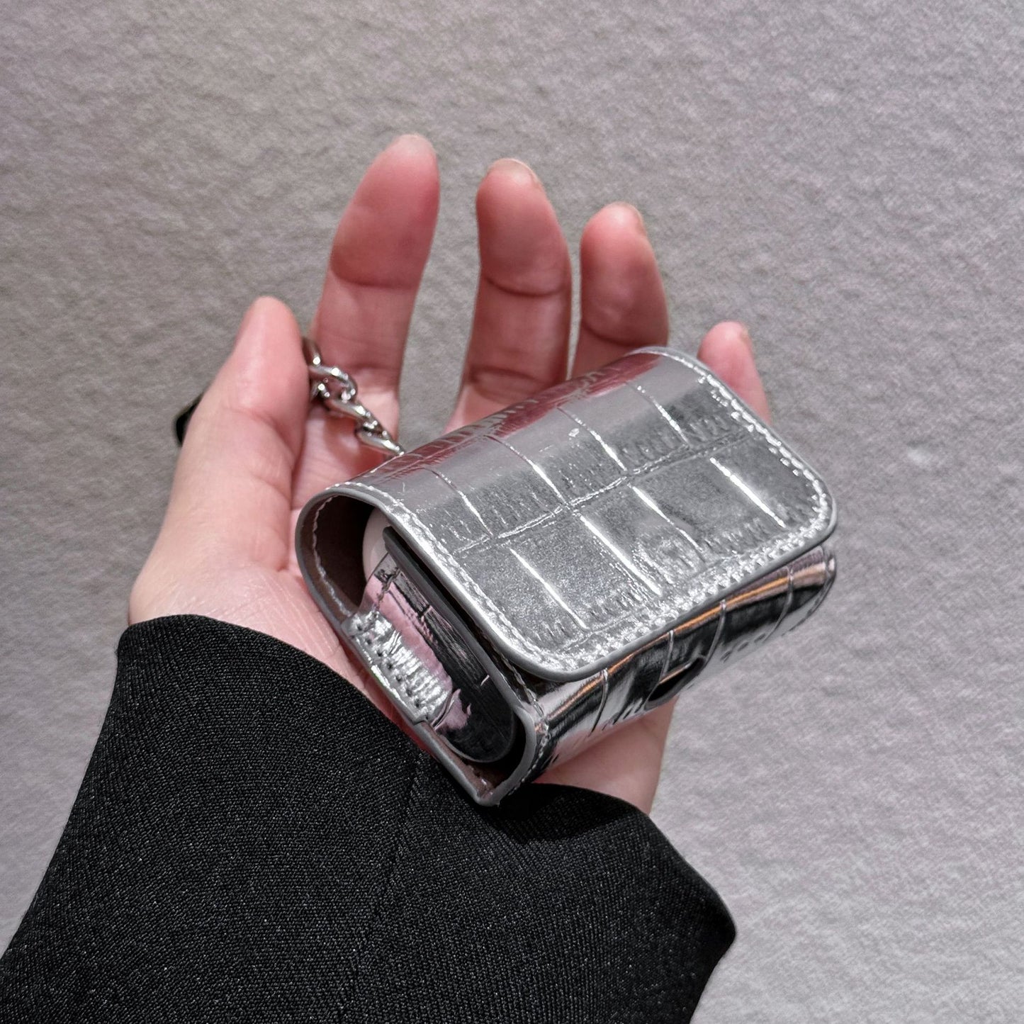 Prad-a Airpodケースバッグ ダイヤモンドマーク メタルチェーン